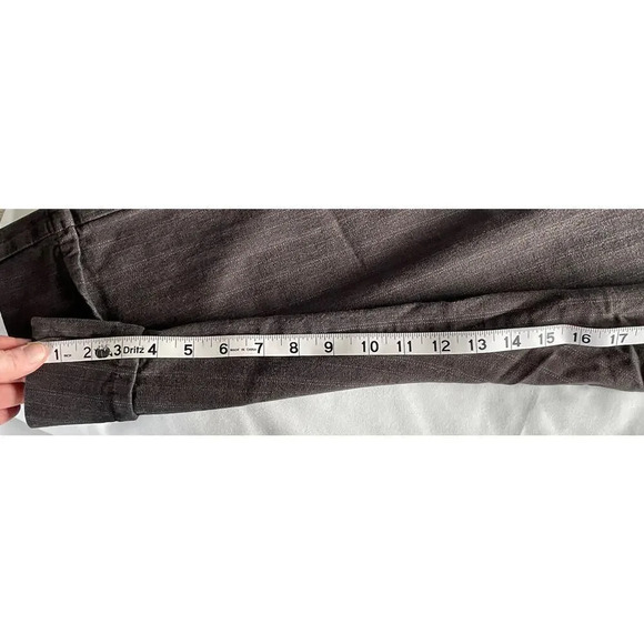 Bandolino Blu Brown Striped Cuffed Capri Pants Women Size 20W Button Pockets - Picture 10 of 10